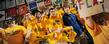 Kent State students cheer on the Golden Flashes during a home contest with the College of Charleston.