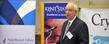 Kent State University President Lester A. Lefton speaks during a press conference at Crystal Diagnostics located in the Kent State Centennial Research Park in Kent, Ohio. Crystal Diagnostics is marketing a product based on technology invented at Kent State and Northeast Ohio Medical University.