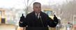 U.S. Transportation Secretary Ray LaHood speaks during a tour of PARTA’s new Kent Central Gateway multimodal transit center in downtown Kent.