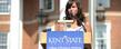 Amy Miceli, a student in the College of Podiatric Medicine and President of the Ohio Podiatric Medical Students Association, speaks during the ribbon-tying event held at the Kent State University College of Podiatric Medicine.