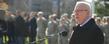 <p>Kent State University President Lester A. Lefton speaks during Kent State University's annual Veterans Day ceremony held on Risman Plaza.</p>