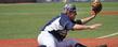 Kent State first baseman Cody Koch comes off the bag to handle a throw during a game.