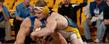 Kent State wrestler Dustin Kilgore (197) is pictured here in a match from earlier this season. He vies for the national championship March 19.