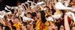 Kent State fans in the student section of the Memorial Athletic and Convocation Center cheer on the team during a home win.