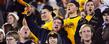 Kent State fans celebrate the Kent State 24-21 victory over Central Michigan.