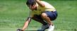 Kent State golfer Nick Scott lines up a putt during the 2013 season.