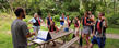 <p><font><font size="2">Participants review safety considerations before climbing into their canoes and kayaks for an adventure on the Cuyahoga River in downtown Kent, Ohio.</font></font></p>