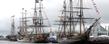 <p>Several historic vessels line the dock at the Port of Cleveland during the Cleveland Tall Ships Festival, an event sponsored by Kent State University.</p>