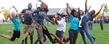 <p>Freshman students attending the Blastoff party during Kent State’s Welcome Weekend 2011 have fun with new classmates on the infield of the all-weather track behind DeWeese Health Center.</p>