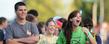 <p>Freshman students react to a friend who tried, and fell, on the bull-riding machine that was available during the Blastoff party on the all-weather track during Kent State’s Welcome Weekend 2011.<br />
</p>