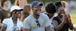 Incoming freshmen at Kent State enjoy a back-to-school gathering on the all-weather track behind DeWeese Health Center.