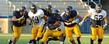 <p>Members of the Kent State Golden Flashes football team during a scrimmage game at Dix Stadium.</p>