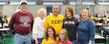 Kent State students and their families enjoy the pre-game festivities in the Kent State Field House.