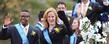 Members of the 2011 Homecoming Court participate in the parade.