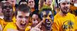 Kent State student fans enjoy Kent State's win over Robert Morris during the ESPN Tip-Off Marathon game in the MAC Center.