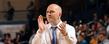 Head Coach Geno Ford pushes his players during Kent State's 62-59 win over Robert Morris in the ESPN Tip-Off Marathon game in the MAC Center.