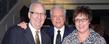 <p>President Lester Lefton and wife, Linda, meet Robert Osborne, host of Turner Classic Movies, during the reception for the 25th anniversary celebration of the Kent State University Museum.</p>