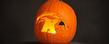 <p>A closer view of a pumpkin carved using a portion of the Flash Ghost template<br />
</p>