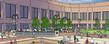 An architect's rendering shows how the Risman Plaza renovations will look once completed.