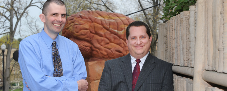 Kent State University researchers and psychologists Dr. John Gunstad (left) and Dr. Joel Hughes (right) will study cognitive impairment in heart failure patients with a $2.7-million grant awarded to the university by the National Institutes of Health. 

<p>&amp;nbsp;</p>