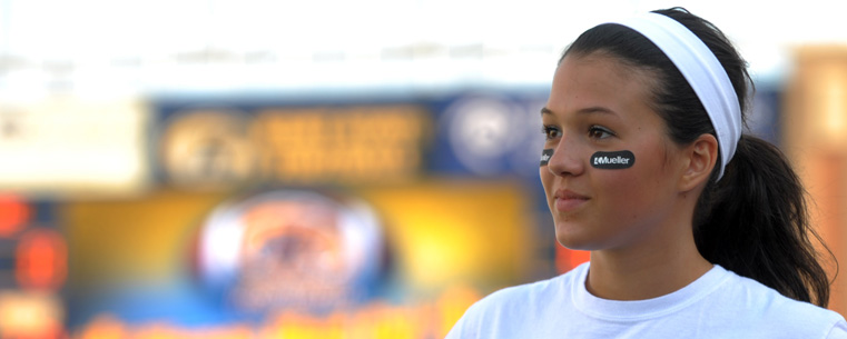 <p>One of the participants in the Women’s Football Clinic takes a break in between sessions.</p>