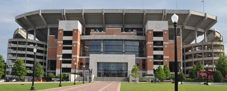 Bryant-Denny Stadium will be the site of the season-opener when the Golden Flashes visit the Crimson Tide on Sept. 3.