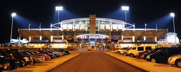 Dix Stadium prior to kick-off of the nationally televised night game against visiting Central Michigan.