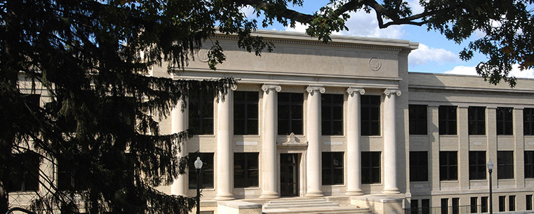 Franklin Hall serves as home of the School of Journalism and Mass Communication at Kent State.