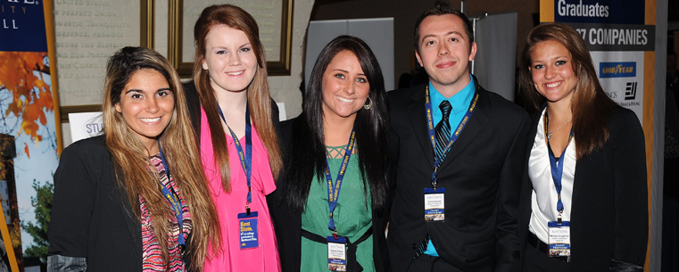 Kent State students prepare to meet with state legislators during Kent State Day at Statehouse.