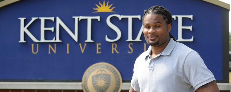 Kent State graduate and Cleveland Browns player Josh Cribbs appears in a new commercial for his alma mater.