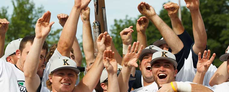 The Kent State University baseball team stormed past Miami, 11-0, in the 2011 Mid-American Conference Tournament Championship Game, clinching the program's unprecedented third straight conference tournament title and ninth in program history.