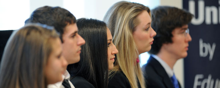 Kent State students attend the event announcing a $3.2 million, three-year partnership to train the next generation of entrepreneurs in Northeast Ohio. Kent State students will benefit from the implementation of the Blackstone LaunchPad program at the university.