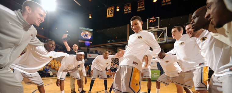 The Golden Flashes prepare for a contest with the visiting College of Charleston in the Memorial Athletic and Convocation Center.