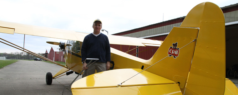 Joe Murray's Piper Cub was built in Lock Haven, Pa., in 1946 and rolled out of the factory on Oct. 31 – Halloween. He said he does not think the airplane is haunted. "I prefer to think it was delivered on All Saints Day," he said, "particularly when I am flying in it."