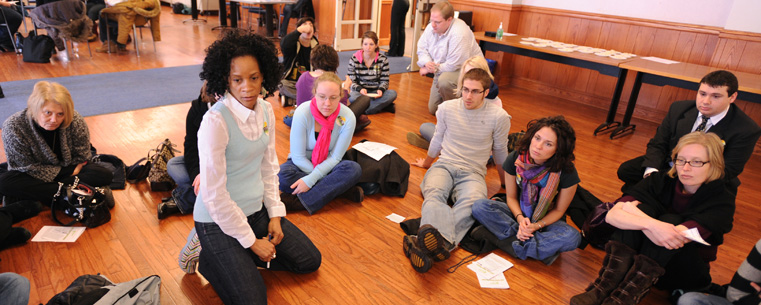 Pictured are attendees of last year's Oxfam event, Dr. Tina L. Kandakai, Coordinator of the Office of Experiential Education and Civic Engagement, with Kent State students and community members.