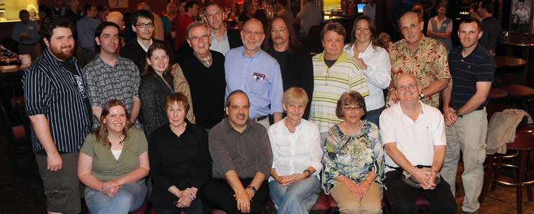 Kent State University Professor David C. Riccio gathers with colleagues and former students at the kick-off reception for his Festschrift.