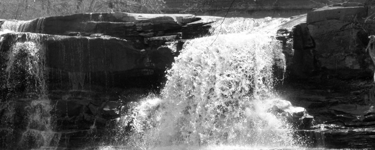 Kent State University at Stark student Ray Buffington won first place in the category of black and white with this photo of Brandywine Falls.