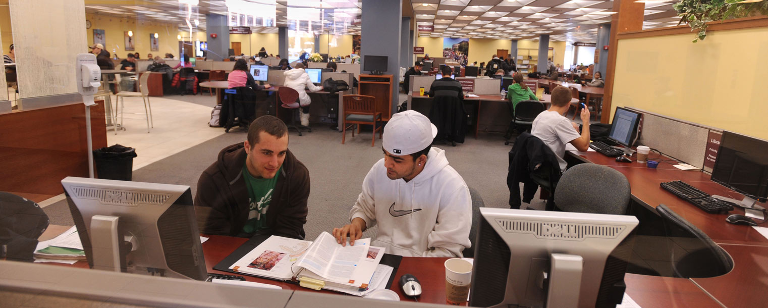 Kent State students study and work on their class assignments in the library. For finals, the library is open 24 hours a day through May 9.