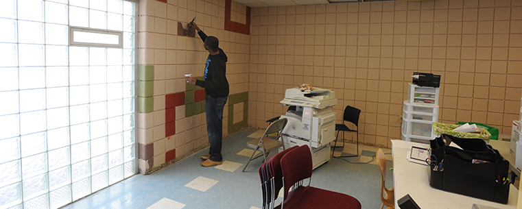 Freshly painted walls are just a part of the update to the King Kennedy Community Center.