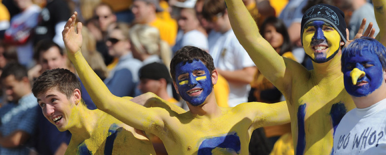 Golden Flash fans show their team spirit during a 2009 game at Dix Stadium.