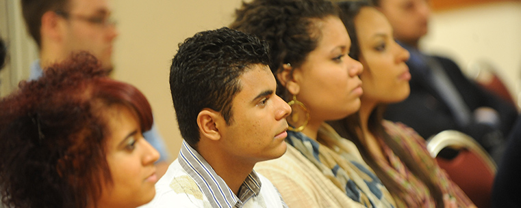 Attendees of the Hablemos (Let’s Talk) Conference last year listen intently to the speaker.<br />