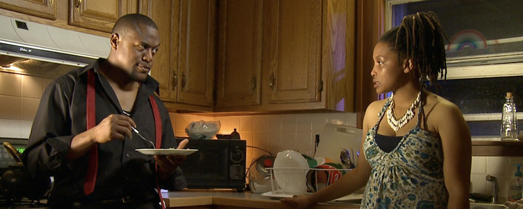 The film's main character, Paul, and his sister have a conversation over a late dinner.