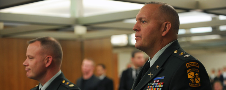 Kent State faculty and staff members are honored during a previous Veterans Day program.