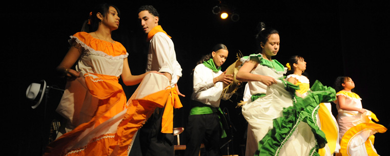 A Puerto Rican dance troupe performs during the Kent State Folk Festival in 2009.