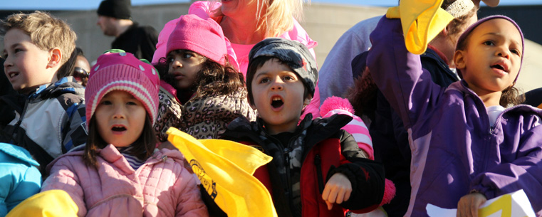 Community members of all ages show their support for the Kent State football team.