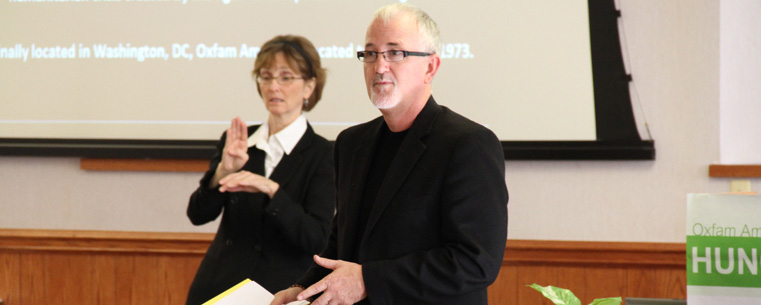 In November, Robert Egger, founder and president of DC Central Kitchen, served as the keynote speaker at Kent State's Oxfam Hunger Banquet.