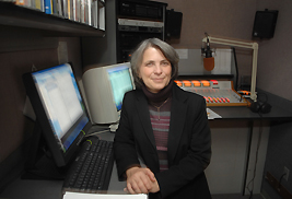 WKSU-FM News Director M.L. Schultze oversees six reporters stationed at the station’s Broadcast Center in Kent and at news bureaus in Cleveland, Akron and Canton.