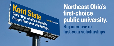 Image of Kent State's 'First Choice billboard'