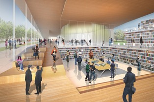 Rendering of Design Loft concept - Library