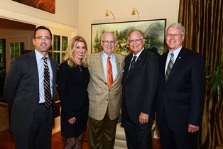 Photo of Kent State officials with donor John Elliot